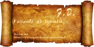 Faluvégi Donald névjegykártya
